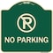 Signmission Designer Series-No Parking Small, Green Heavy-Gauge Aluminum, 18" x 18", G-1818-9816 A-DES-G-1818-9816 - alternate 1
